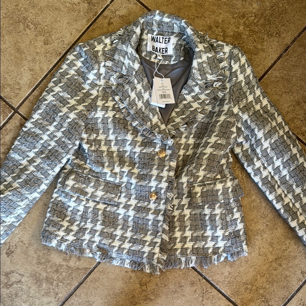 Walter Baker Gray and White Women's Jacket
